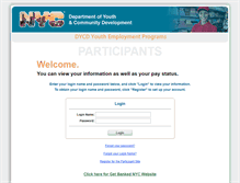 Tablet Screenshot of participant.yepsonline.org